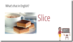 slice in english sweets vocabulary