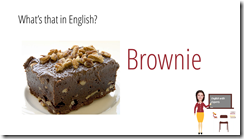 brownie in english sweets vocabulary