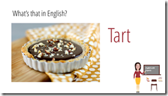 tart in english sweets vocabulary