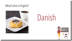 danish in english sweets vocabulary