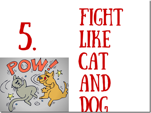 5 Fight like cats and dogs final